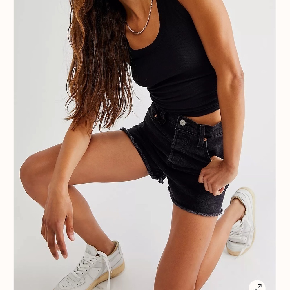 Levi's Black Jean Shorts for Women - Picture 4 of 12